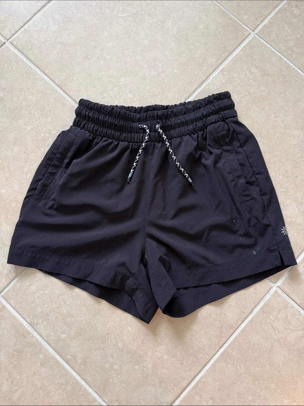 Athleta Black Women's Athletic Shorts with Drawstring